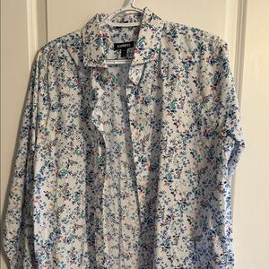 Express Men's Multicolor Floral Button-Down Shirt